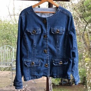 LIVE A LITTLE denim jean jacket sz Large